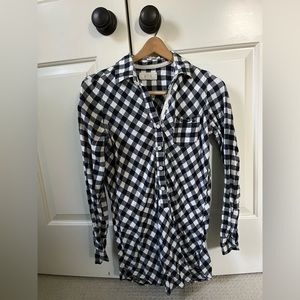 Aerie flannel black and white
